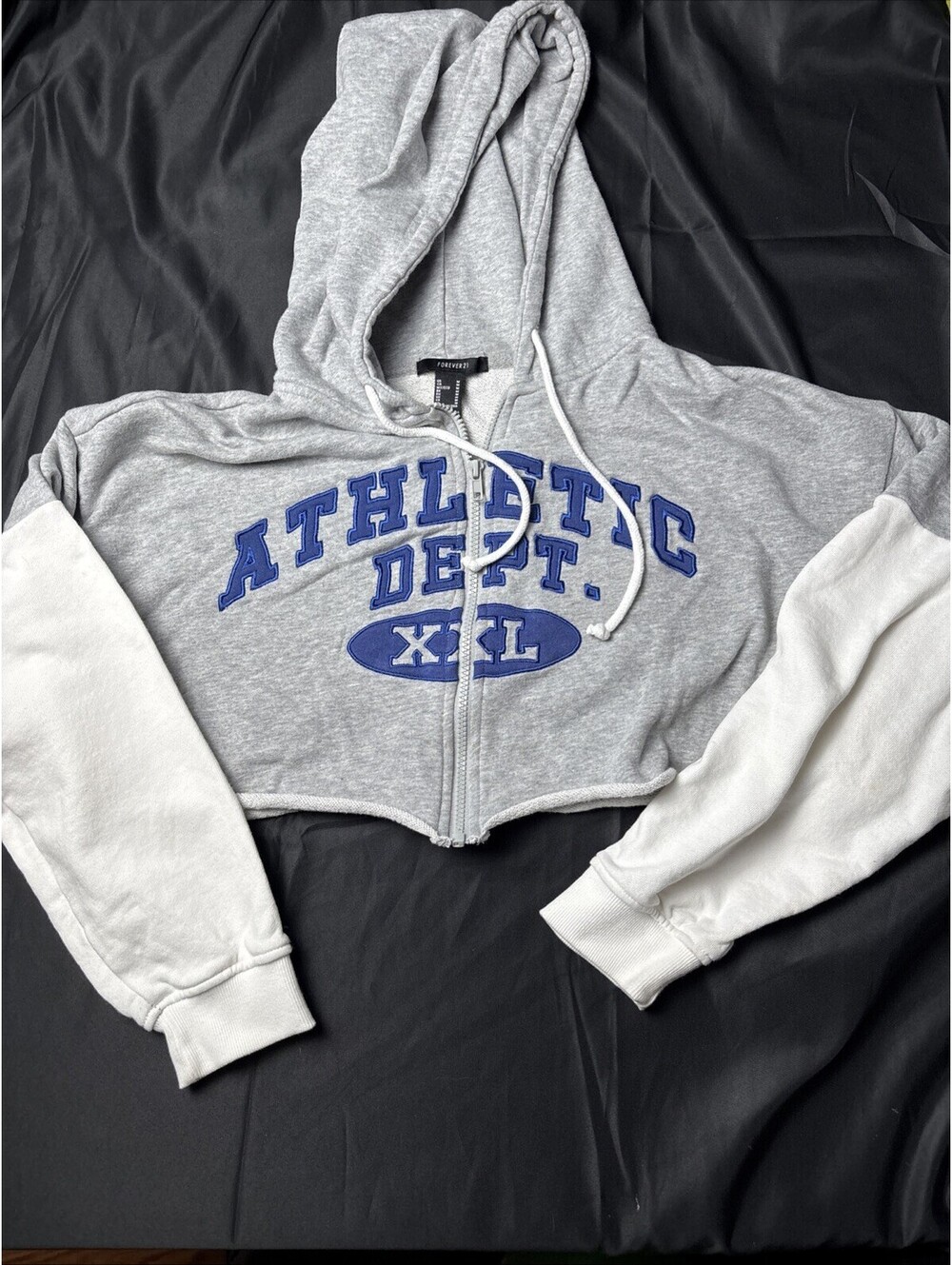 Forever 21 Athletic Dept. XXL Cropped Hoodie Sweatshirt